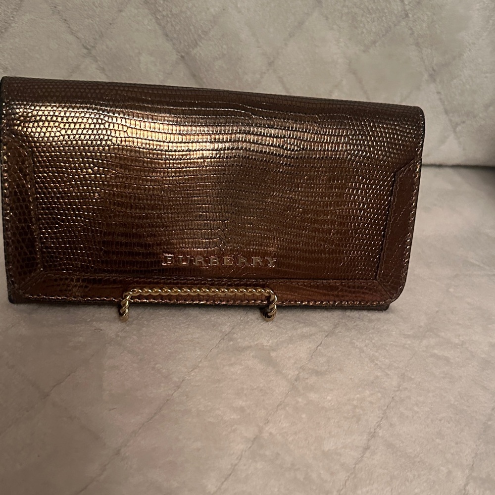 Burberry Metallic Brown Wallet